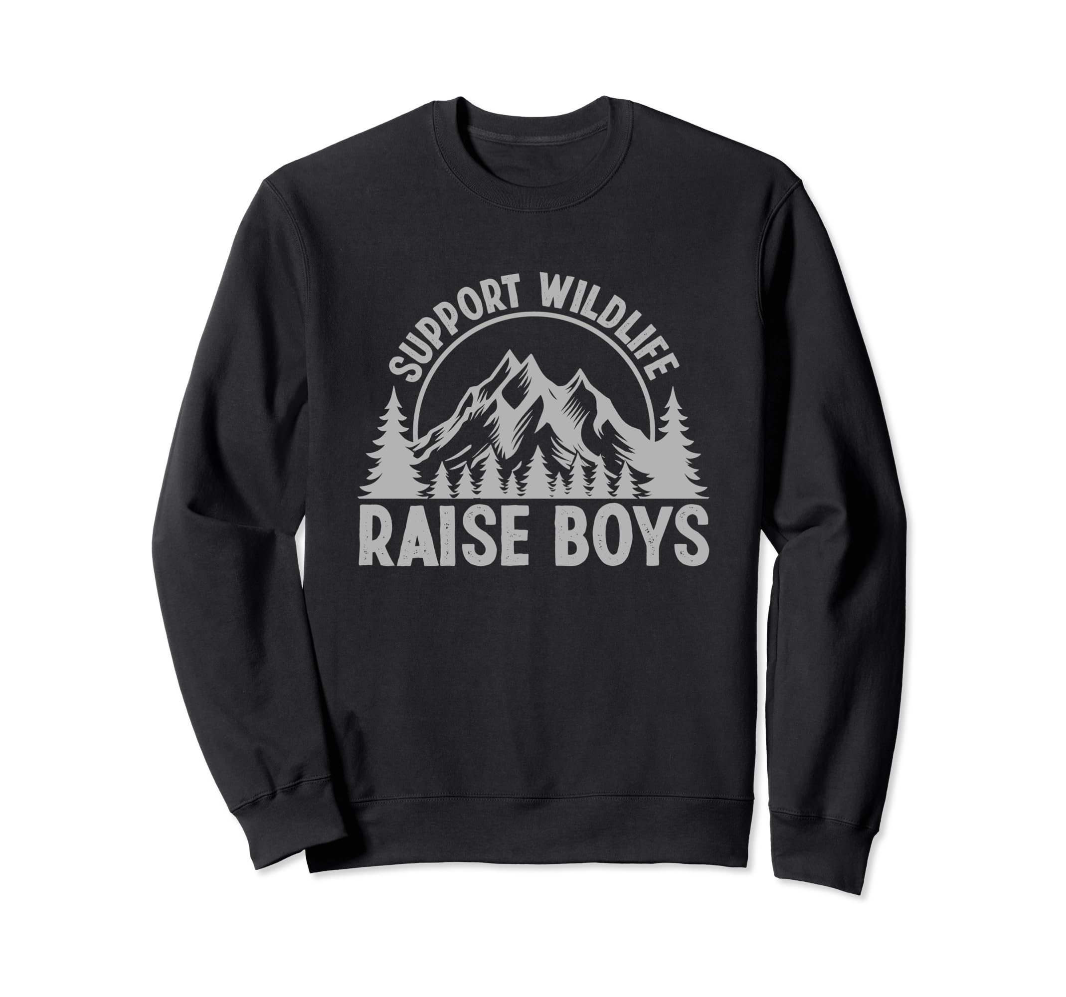 Support Wildlife Raise Mother Mom Sweatshirt - Minimalist Print for Adults - T-Shirt, Sweatshirt, Hoodie