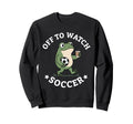 Off To Watch Soccer Mom Funny Frog Sweatshirt - Trendy Graphic for Adults - T-Shirt, Sweatshirt, Hoodie