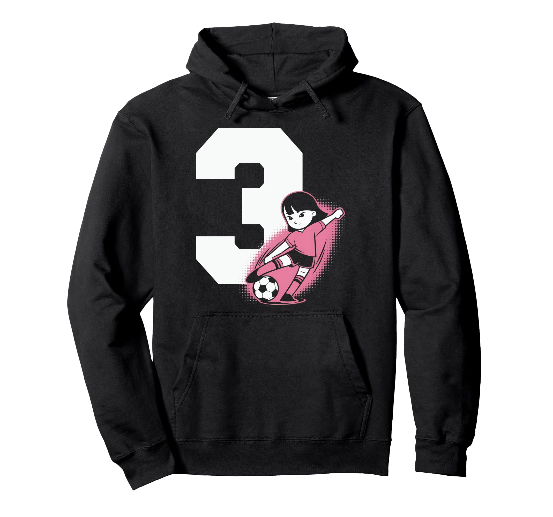 3 Soccer Birthday Gift Soccer Fan Hoodie - Minimalist Print Men Women - T-Shirt, Sweatshirt, Hoodie