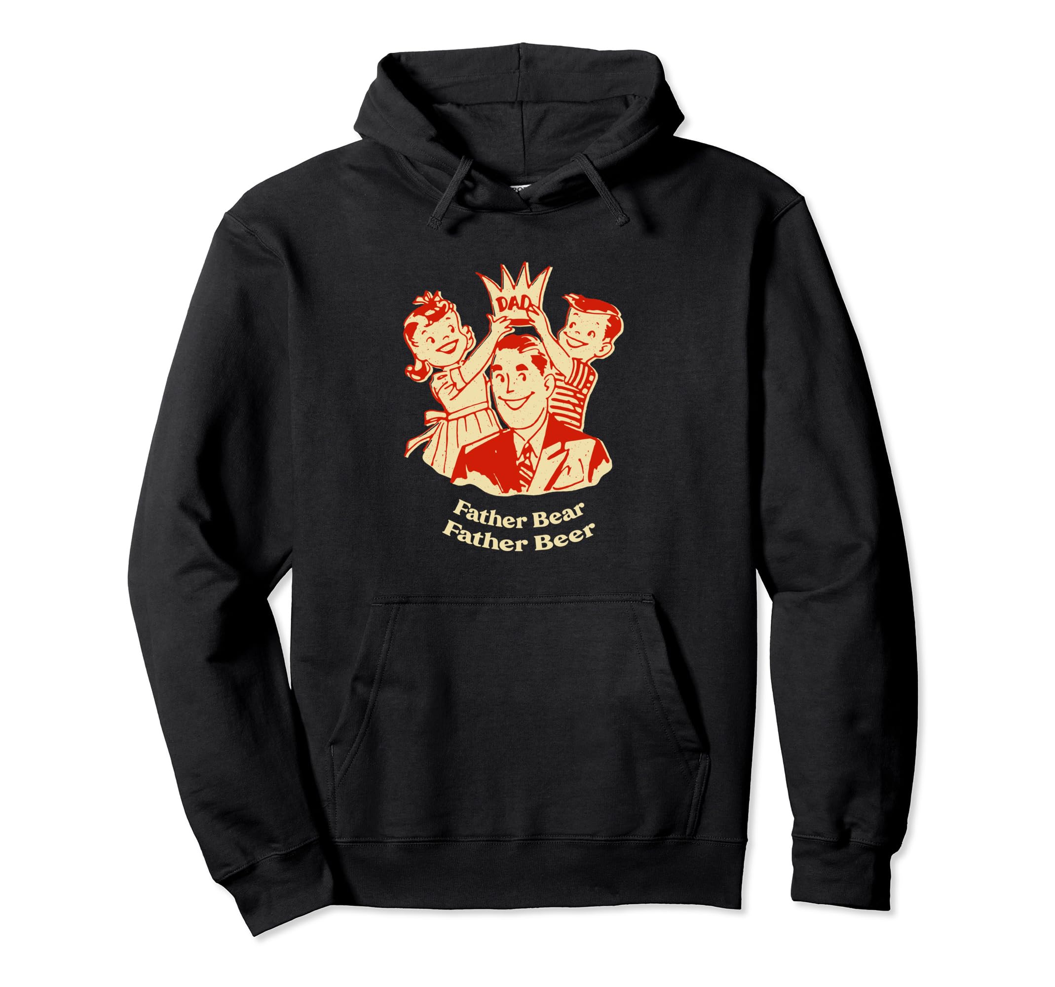 Father Bear Father Beer Dad Drinking Hoodie - Custom Art Print for Adults - T-Shirt, Sweatshirt, Hoodie