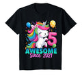 5Th Birthday Unicorn 5 Year Old Born 2021 T-Shirt - Streetwear Style Unisex - T-Shirt, Sweatshirt, Hoodie