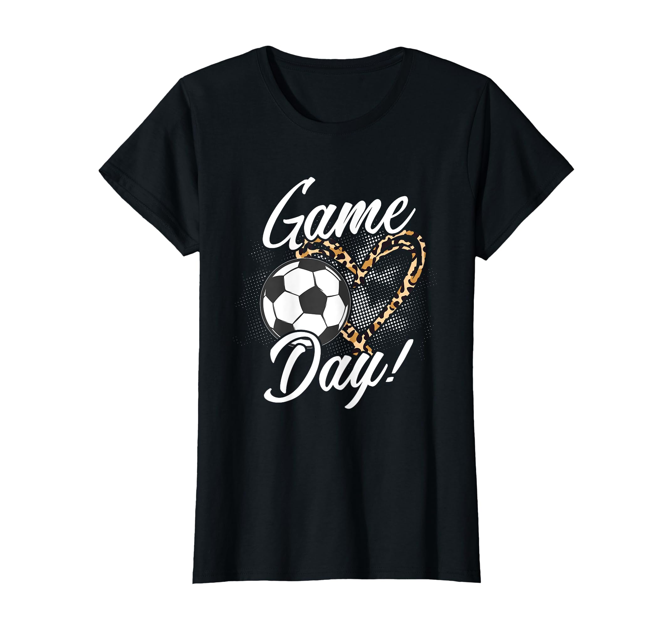Soccer Lover Leopard Pattern Soccer T-Shirt - Trendy Graphic Men Women - T-Shirt, Sweatshirt, Hoodie