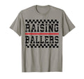 Raising Ballers Funny Baseball T-Shirt - Minimalist Print Men Women - T-Shirt, Sweatshirt, Hoodie