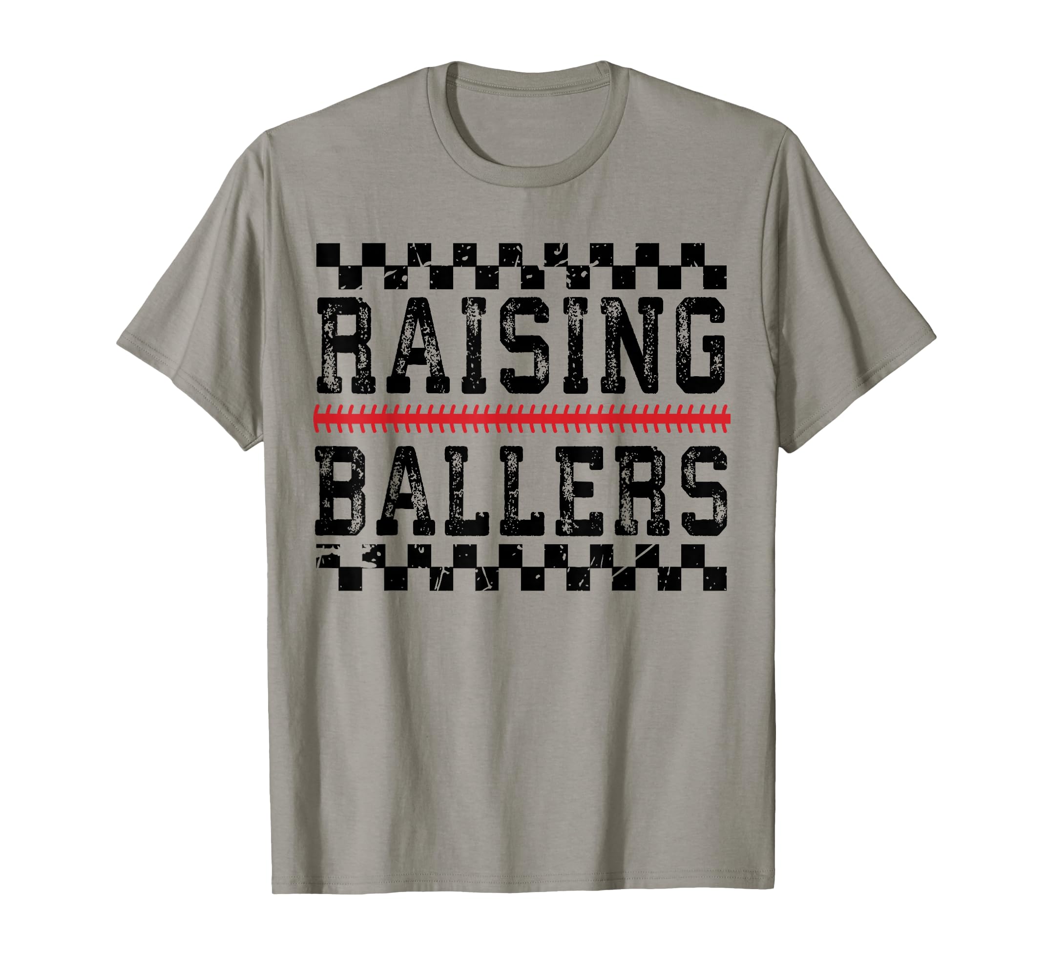 Raising Ballers Funny Baseball T-Shirt - Minimalist Print Men Women - T-Shirt, Sweatshirt, Hoodie