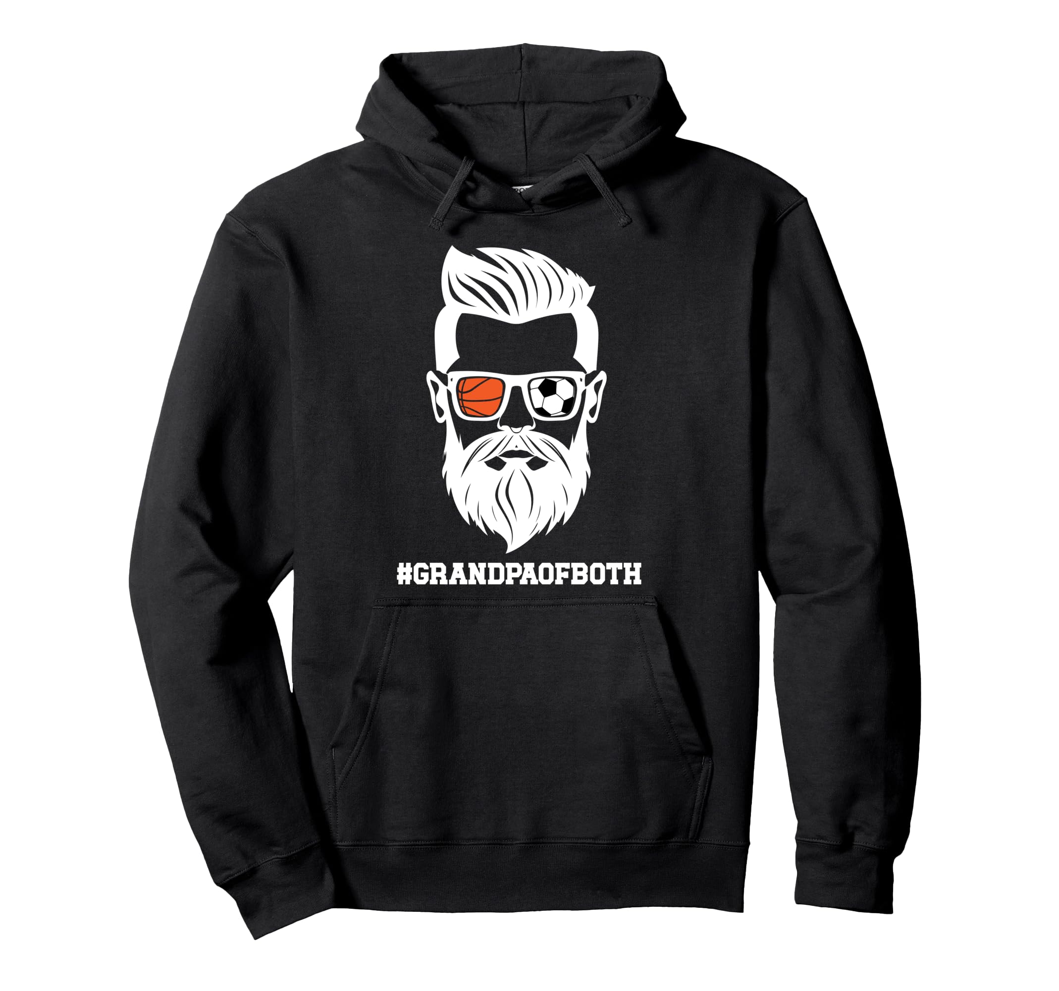 Grandpa Both Soccer Basketball Grandpa Hoodie - Unique Graphic for Adults - T-Shirt, Sweatshirt, Hoodie