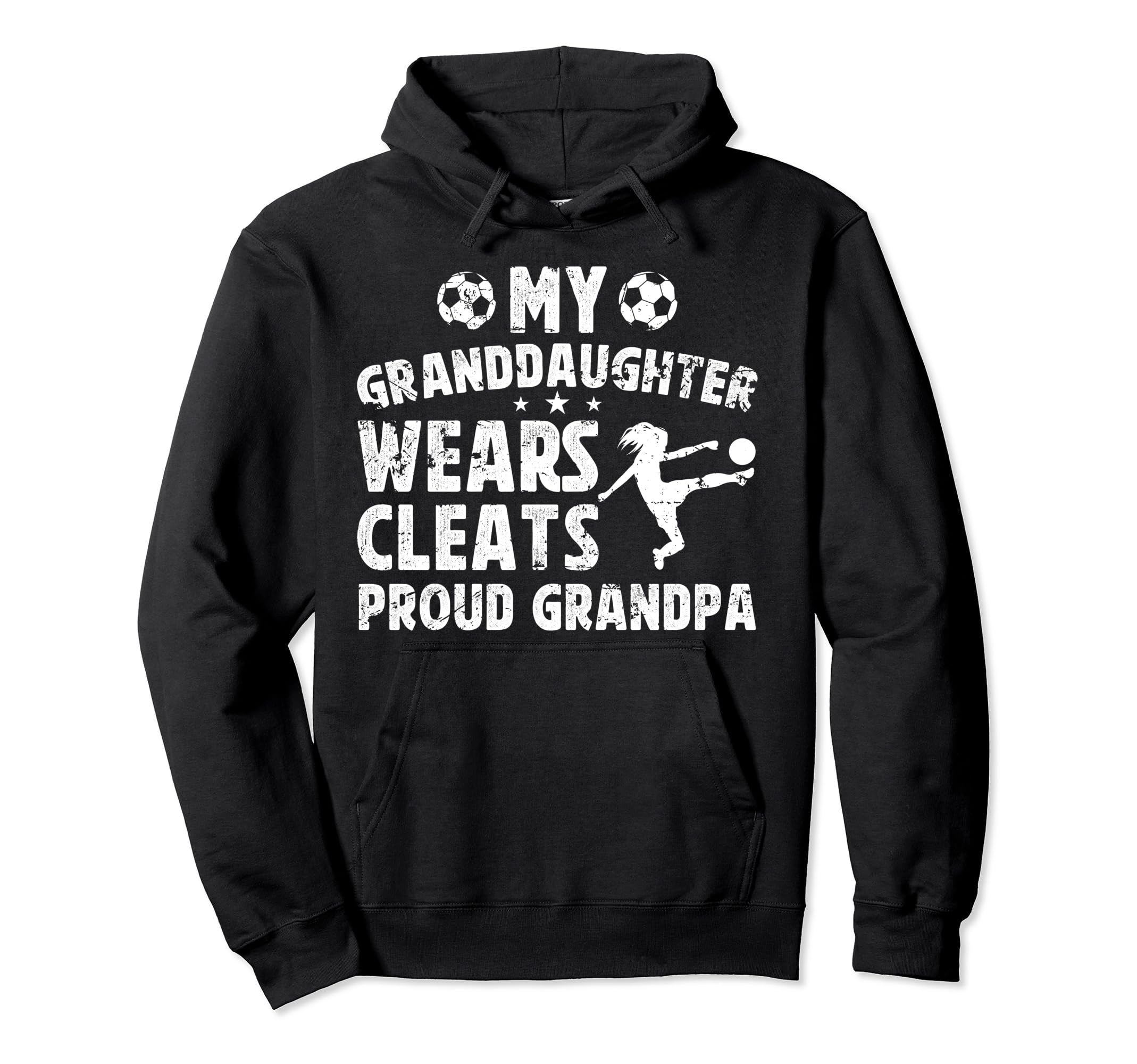 Proud Grandpa Soccer Player Hoodie - Minimalist Print Men Women - T-Shirt, Sweatshirt, Hoodie