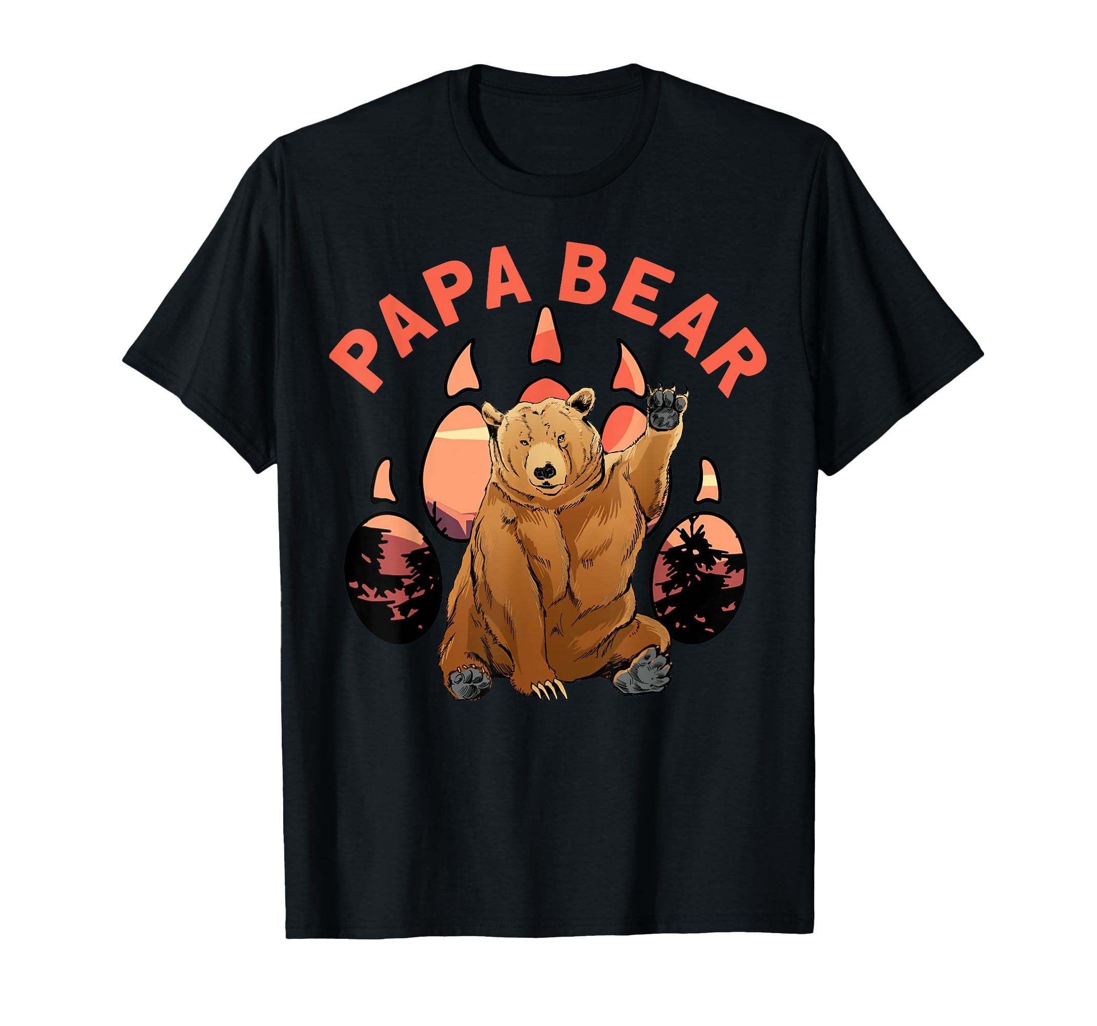 Mens Papa Bear Fathers Day Camping T-Shirt - Aesthetic Graphic for Adults - T-Shirt, Sweatshirt, Hoodie