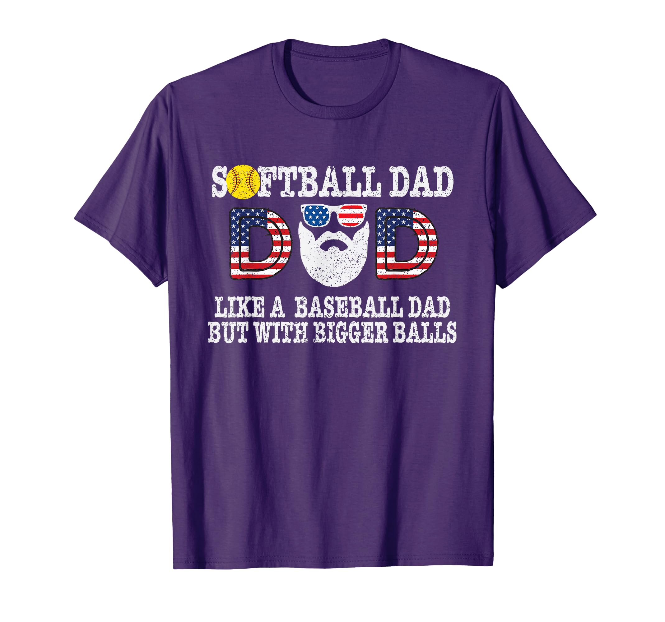 Softball Dad Like Baseball Dad But T-Shirt - Minimalist Print Men Women - T-Shirt, Sweatshirt, Hoodie