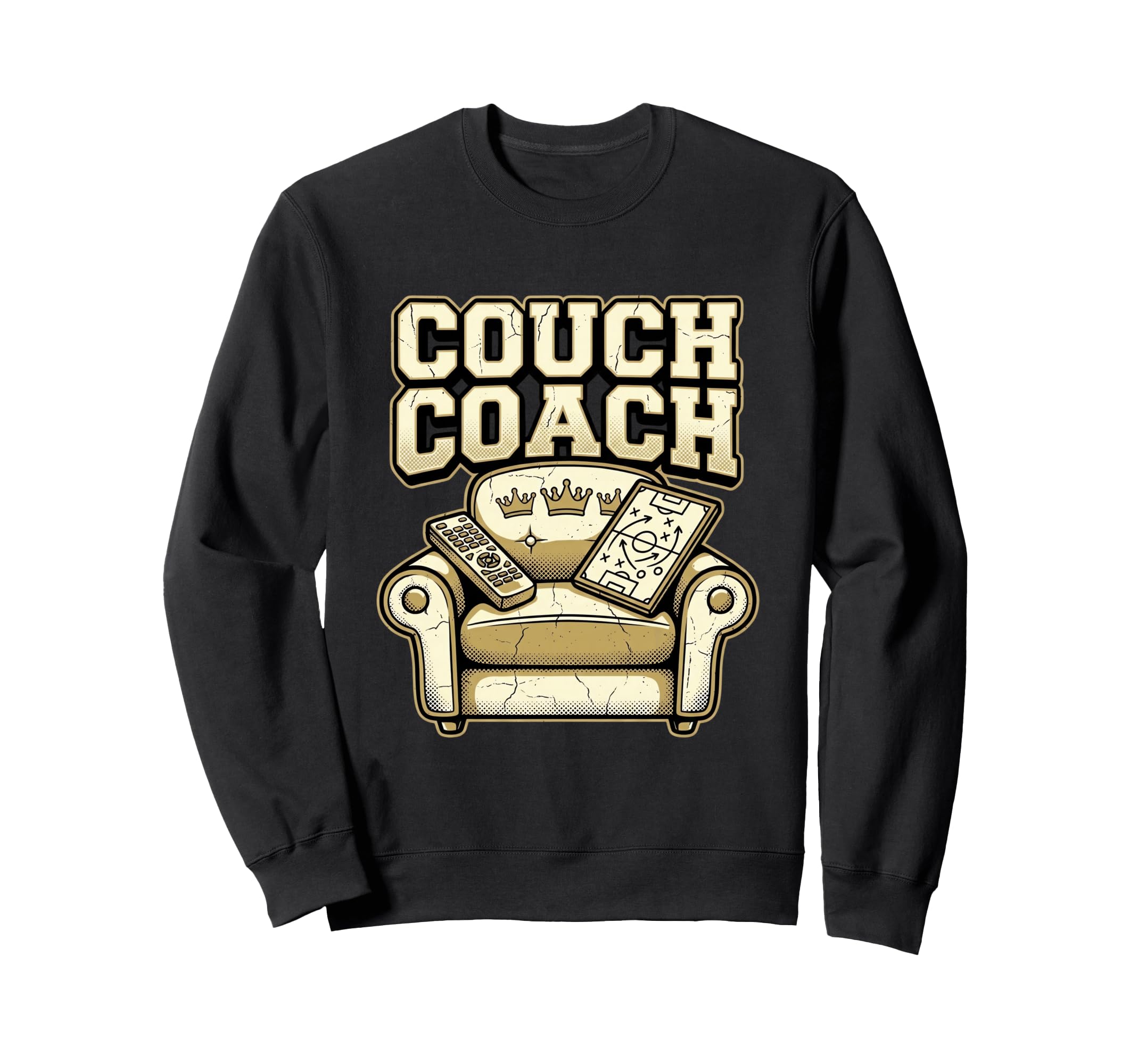 Couch Coach Soccer Fan Armchair Sweatshirt - Novelty Apparel for Adults - T-Shirt, Sweatshirt, Hoodie