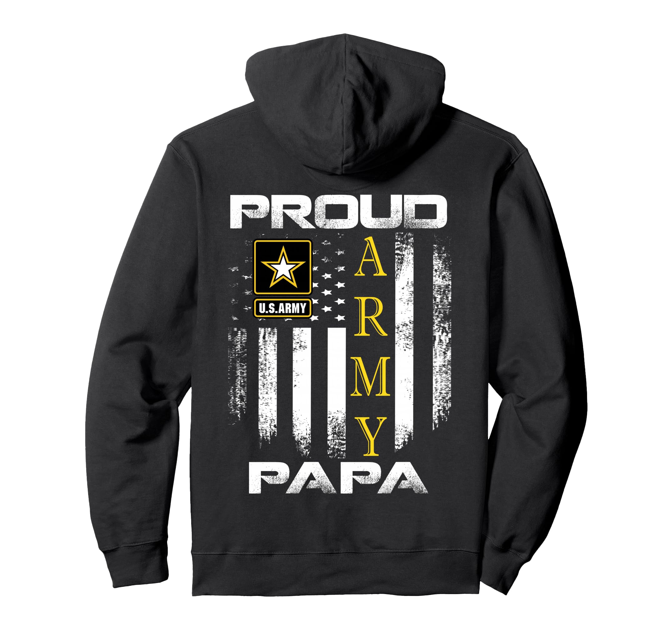 Proud Army Papa American Flag Gift Hoodie - Trendy Graphic Men Women - T-Shirt, Sweatshirt, Hoodie