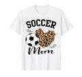 Soccer Mom Heart Leopard Mom Family T-Shirt - Graphic Print for Adults - T-Shirt, Sweatshirt, Hoodie