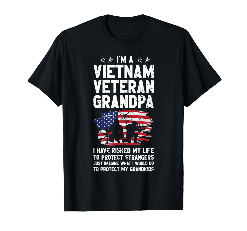 Im Vietnam Veteran Grandpa Usa Flag T-Shirt - Unique Graphic for Adults - T-Shirt, Sweatshirt, Hoodie