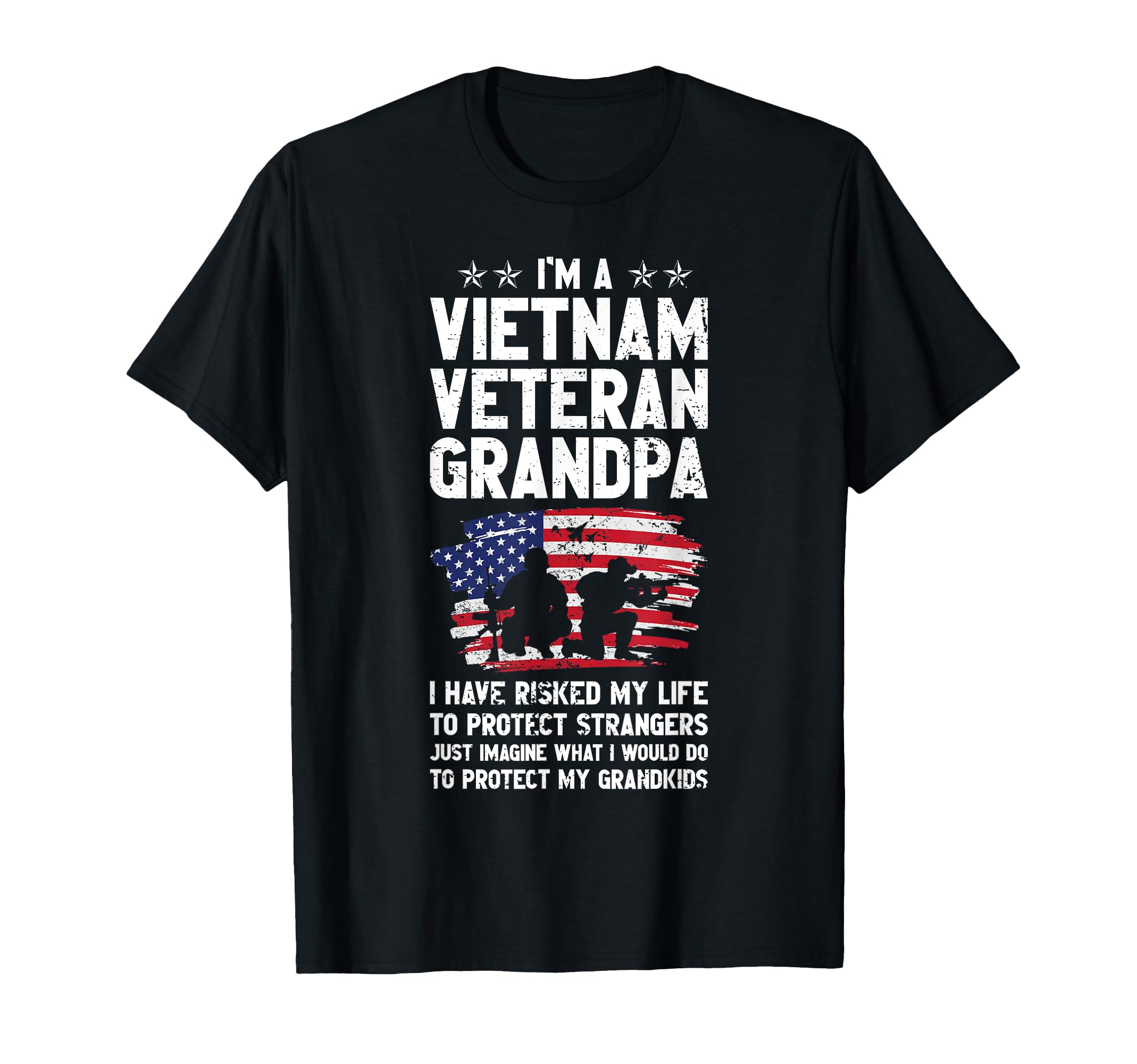 Im Vietnam Veteran Grandpa Usa Flag T-Shirt - Unique Graphic for Adults - T-Shirt, Sweatshirt, Hoodie