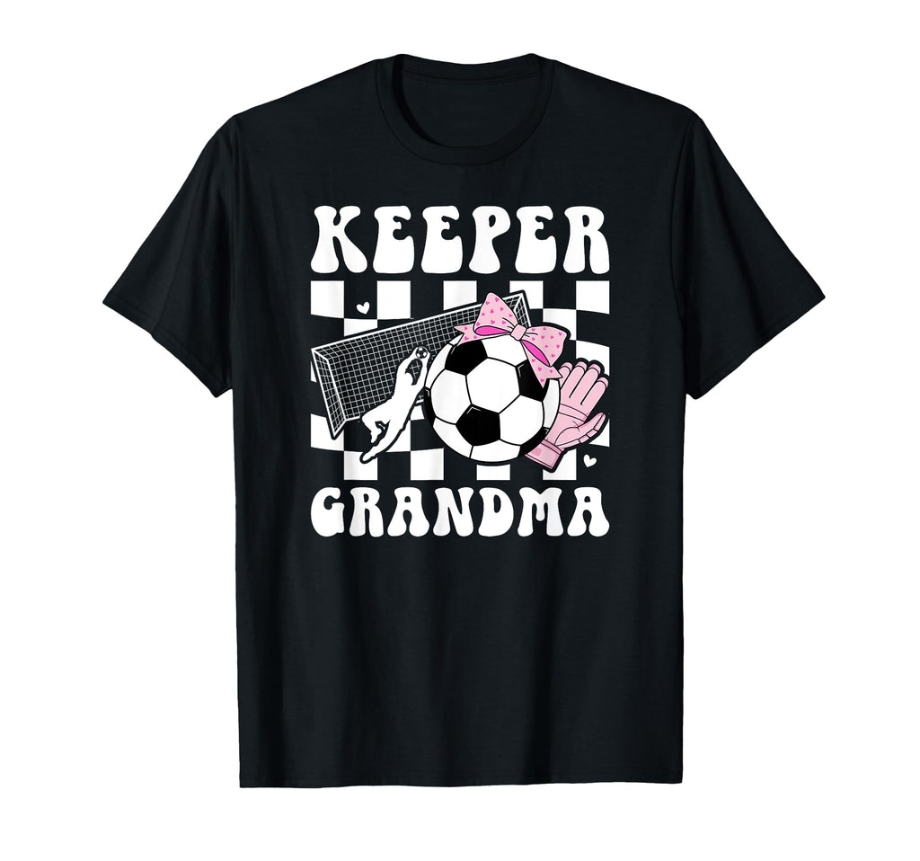 Groovy Soccer Keeper Grandma Soccer T-Shirt - Aesthetic Graphic Unisex - T-Shirt, Sweatshirt, Hoodie
