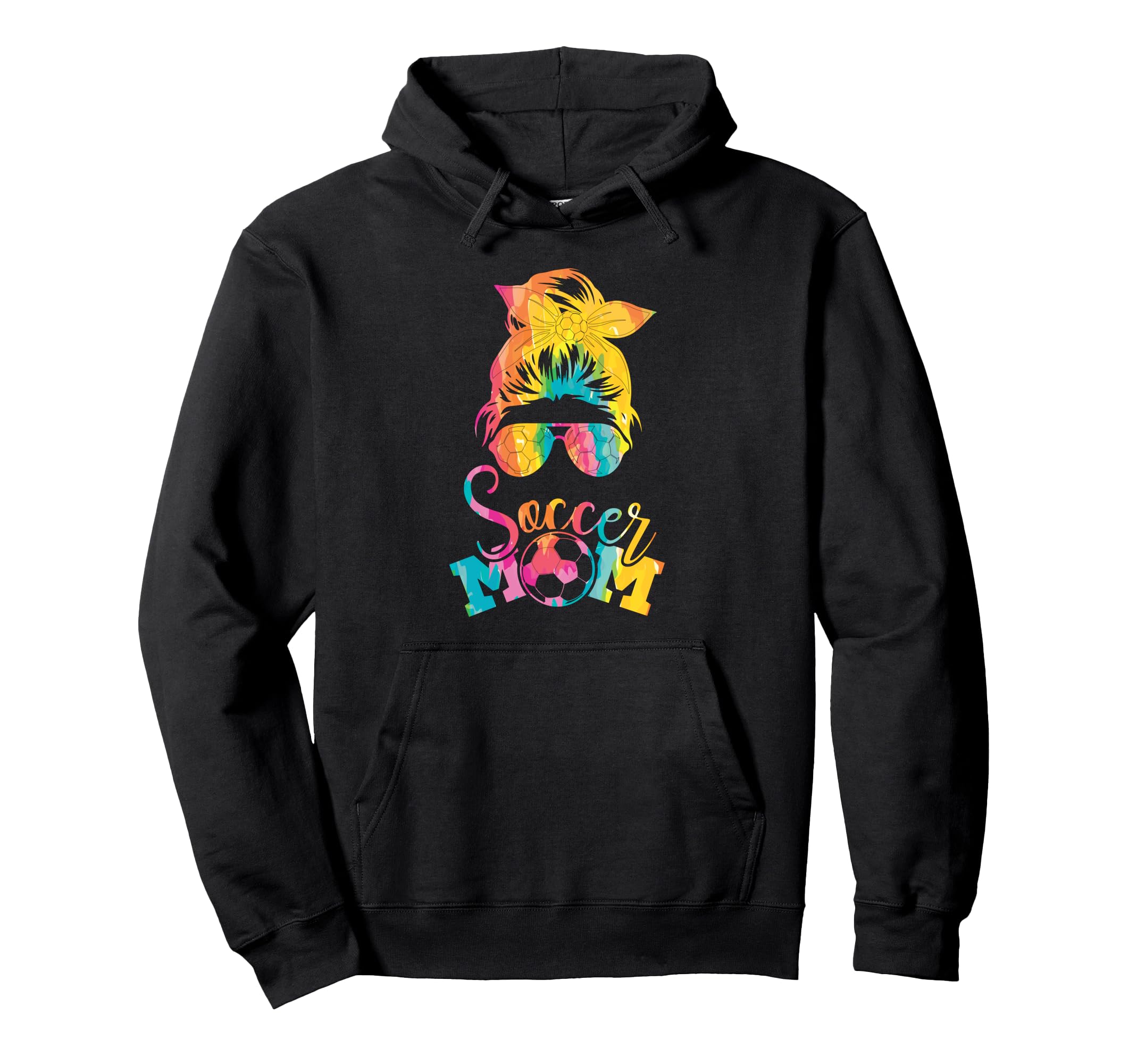 My Soccer Mom Era Moms Messy Bun Hoodie - Fun Novelty Design for Adults - T-Shirt, Sweatshirt, Hoodie