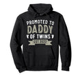 Promoted To Daddy Twins Est 2022 New Hoodie - Custom Art Print Men Women - T-Shirt, Sweatshirt, Hoodie