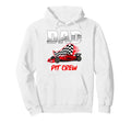 Dad Pit Crew Racing Dad Checkered Flag Hoodie - Minimalist Print Unisex - T-Shirt, Sweatshirt, Hoodie