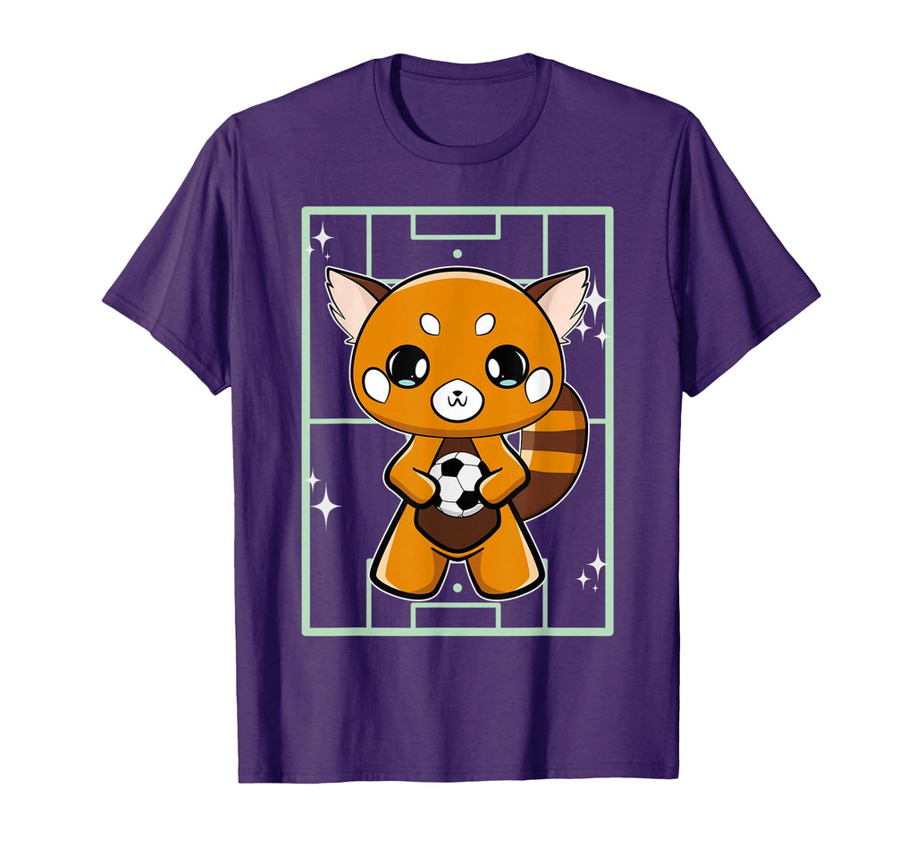 Red Panda Playing Soccer T-Shirt - Aesthetic Graphic for Adults - T-Shirt, Sweatshirt, Hoodie