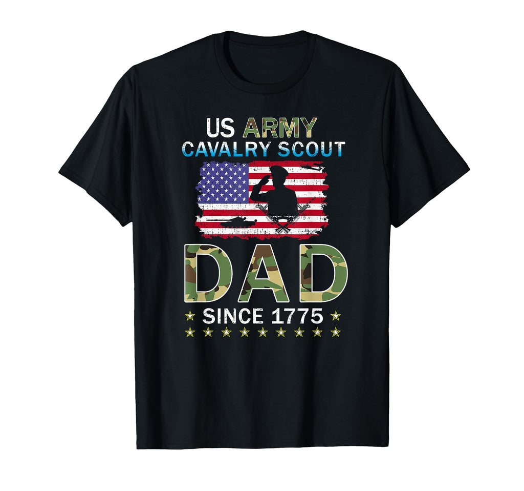 Proud Army Dad Proud Cavalry Scout Dad T-Shirt - Minimalist Print Unisex - T-Shirt, Sweatshirt, Hoodie
