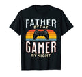 Mens Father Day Gamer Night Video T-Shirt - Minimalist Print Men Women - T-Shirt, Sweatshirt, Hoodie
