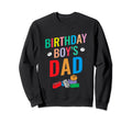 Birthday Dad Building Blocks Sweatshirt - Aesthetic Graphic Men Women - T-Shirt, Sweatshirt, Hoodie
