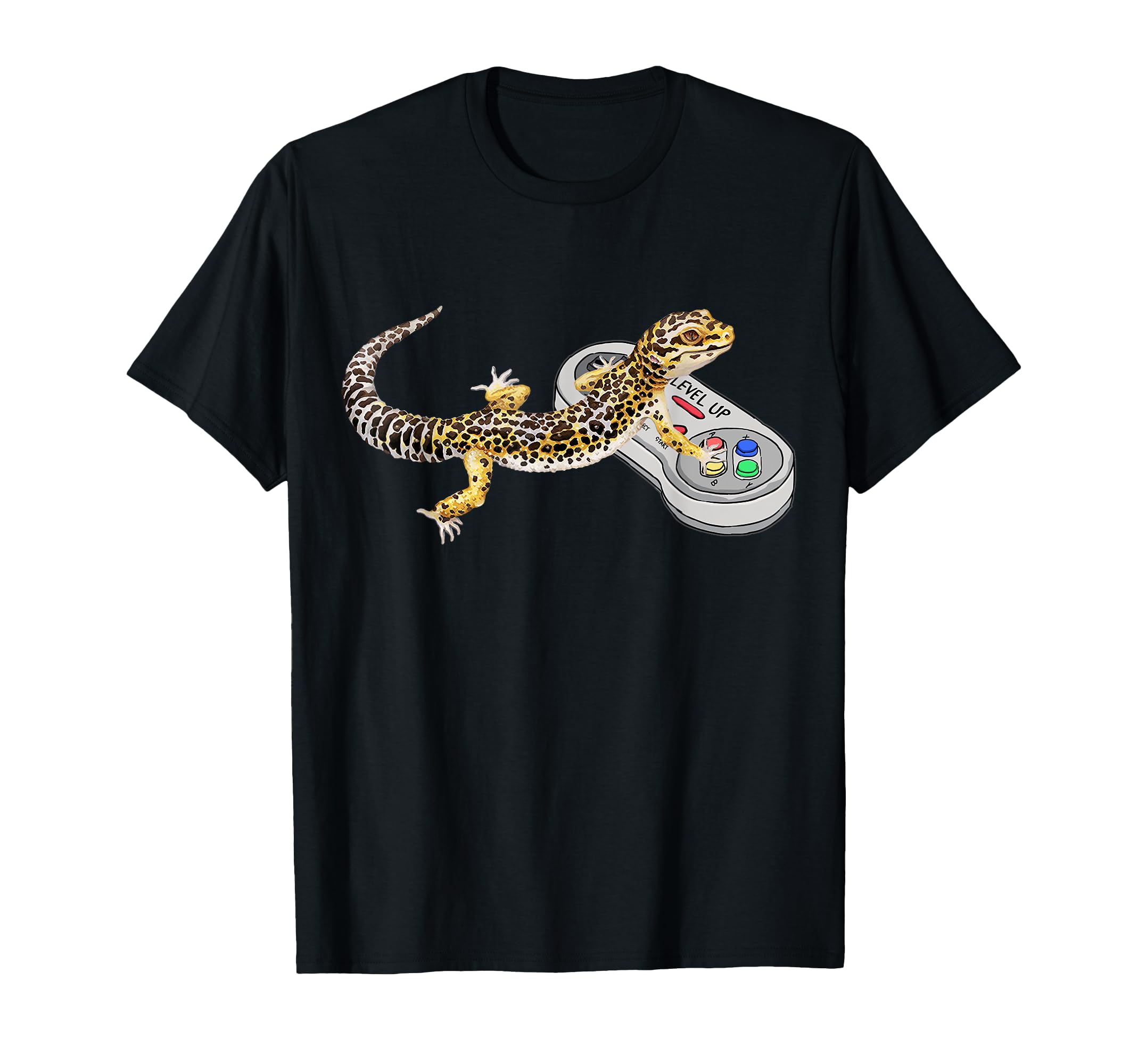 Leopard Gecko Playing Video Game Lizard T-Shirt - Graphic Print for Adults - T-Shirt, Sweatshirt, Hoodie