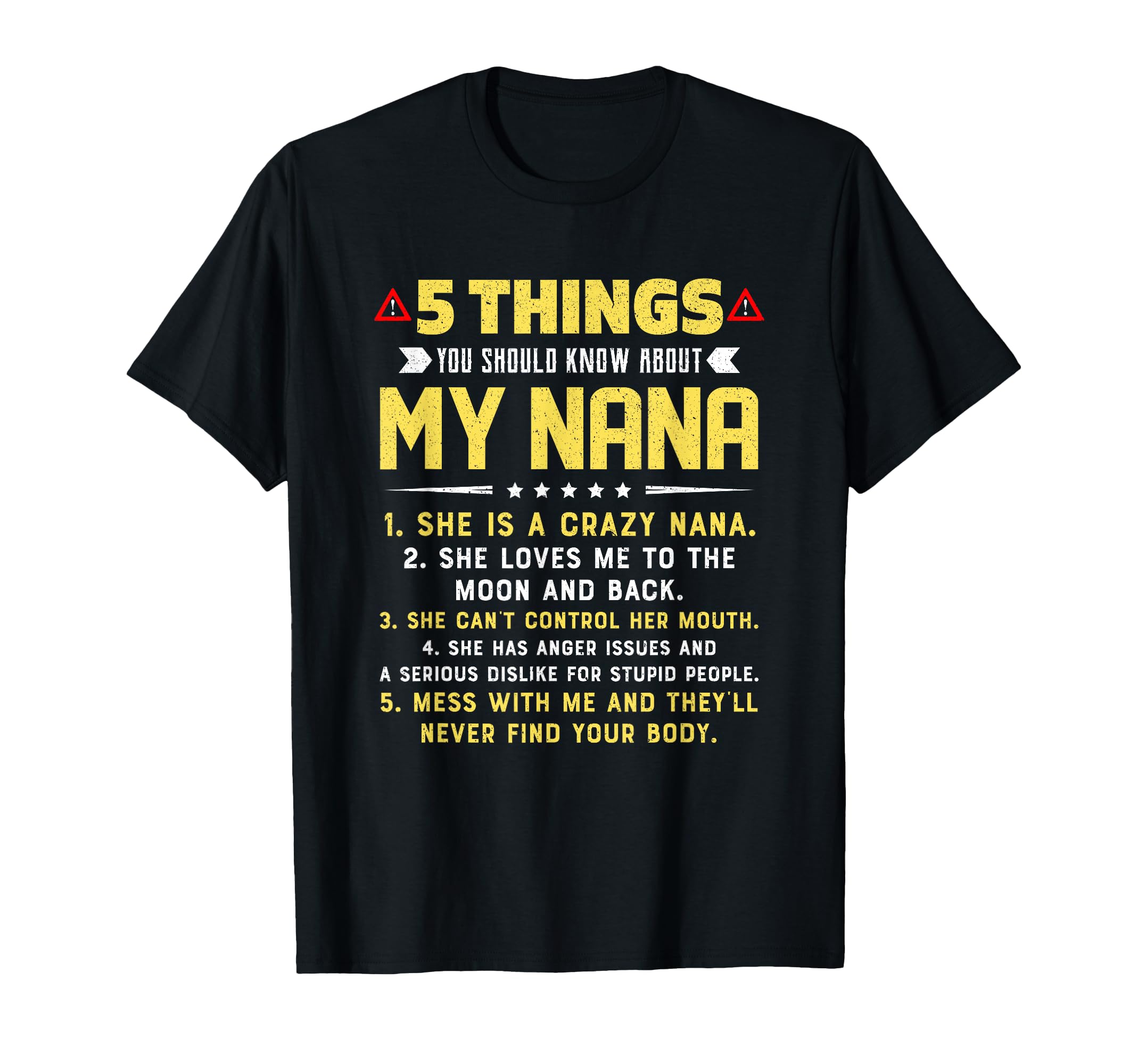 5 Things You Should Know About My T-Shirt - Fun Novelty Design Men Women - T-Shirt, Sweatshirt, Hoodie