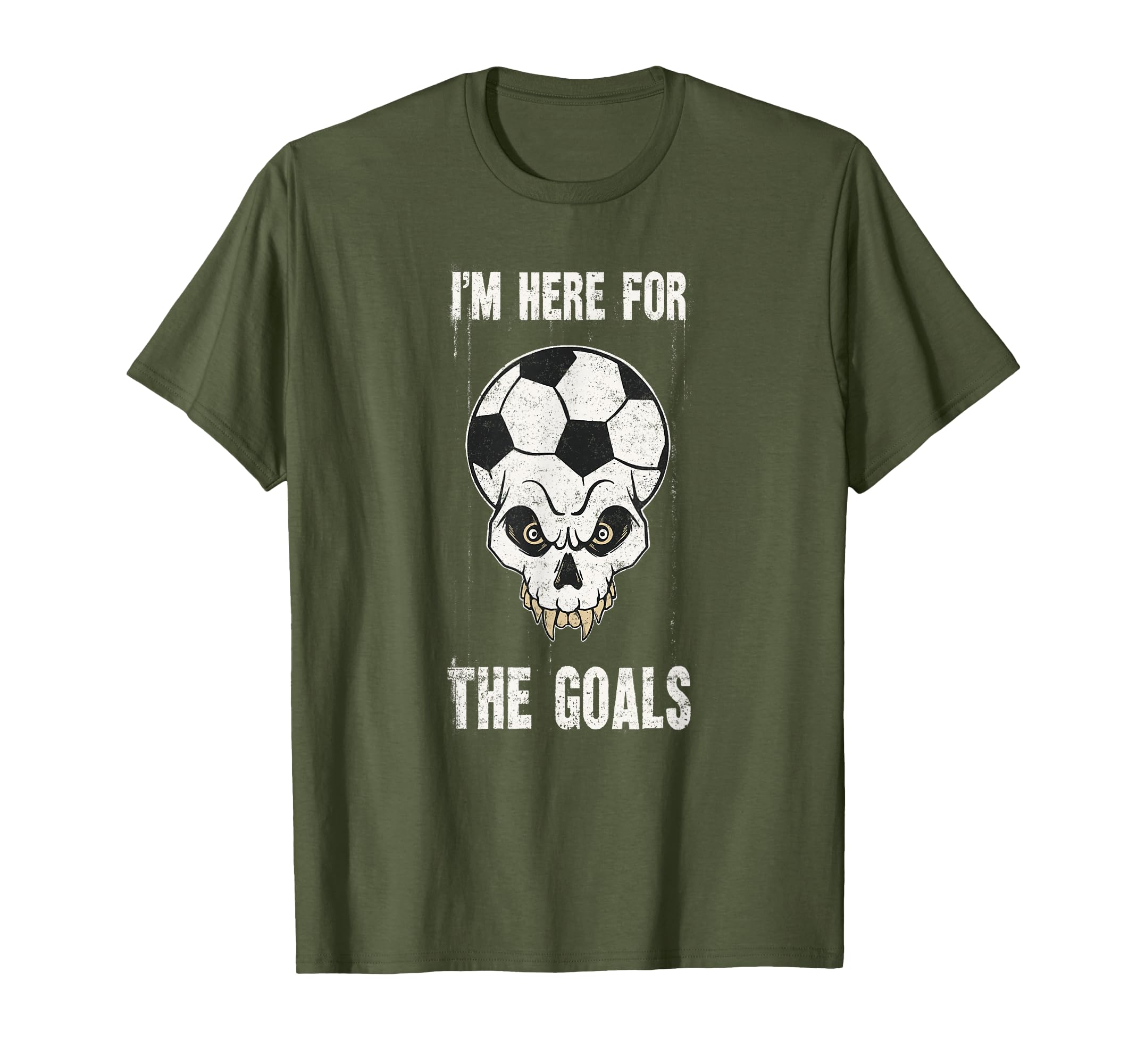 Im Here Goals Soccer Ball Sports T-Shirt - Fun Novelty Design for Adults - T-Shirt, Sweatshirt, Hoodie