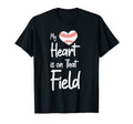 Mens My Heart Is That Field Baseball T-Shirt - Aesthetic Graphic Unisex - T-Shirt, Sweatshirt, Hoodie