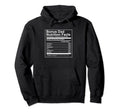Bonus Dad Nutrition Facts Nutritional Hoodie - Trendy Graphic Men Women - T-Shirt, Sweatshirt, Hoodie