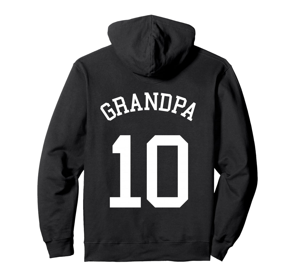 Grandpa Team 10 Football Papa Soccer Hoodie - Minimalist Print Unisex - T-Shirt, Sweatshirt, Hoodie