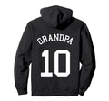 Grandpa Team 10 Football Papa Soccer Hoodie - Minimalist Print Unisex - T-Shirt, Sweatshirt, Hoodie