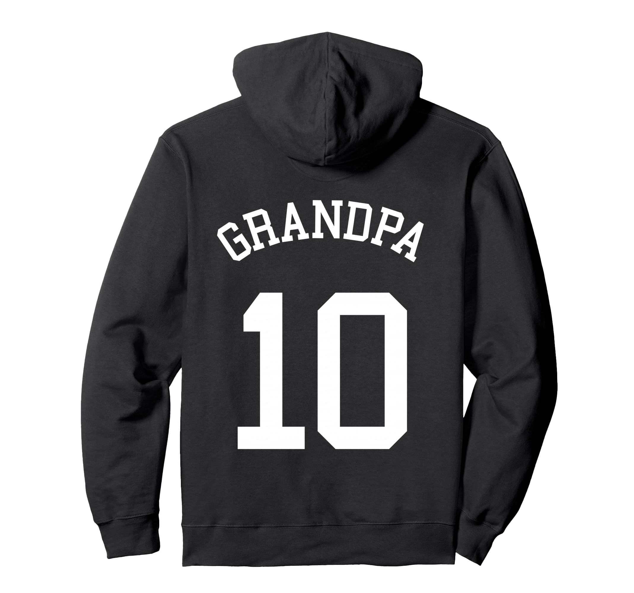 Grandpa Team 10 Football Papa Soccer Hoodie - Minimalist Print Unisex - T-Shirt, Sweatshirt, Hoodie