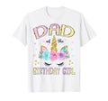 Dad Birthday Unicorn Floral Family T-Shirt - Custom Art Print Men Women - T-Shirt, Sweatshirt, Hoodie