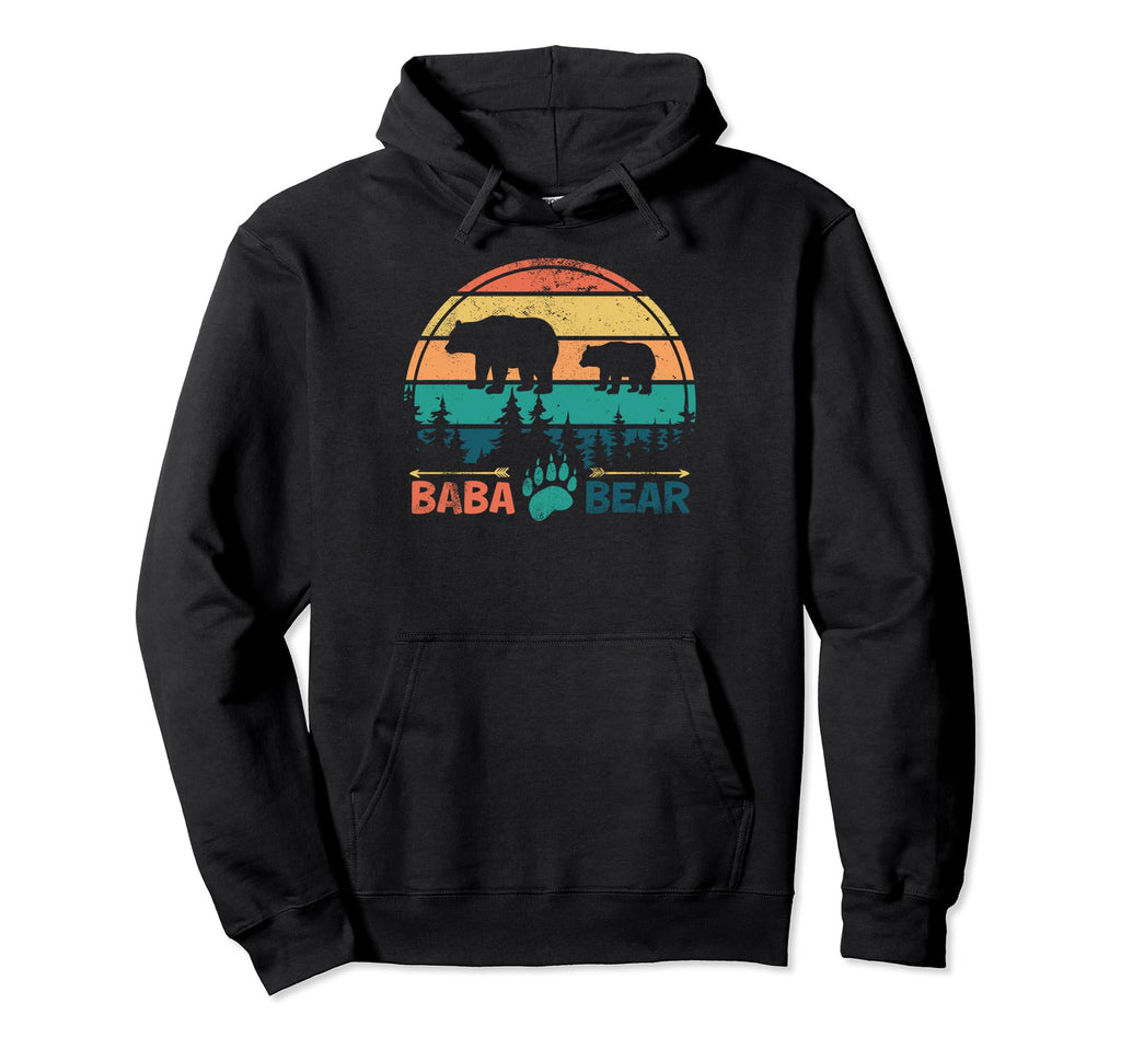 Baba Grandpa Bear Fathers Day Bear Dad Hoodie - Minimalist Print for Adults - T-Shirt, Sweatshirt, Hoodie