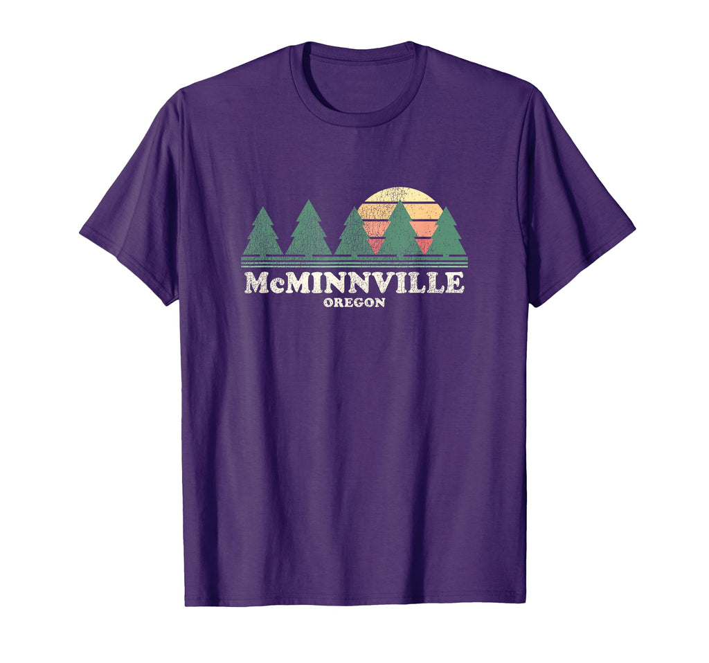 Mcminnville Or Throwback 70S T-Shirt - Fun Novelty Design Unisex - T-Shirt, Sweatshirt, Hoodie