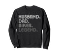 Husband Dad Biker Funny Motorcycle Sweatshirt - Trendy Graphic for Adults - T-Shirt, Sweatshirt, Hoodie