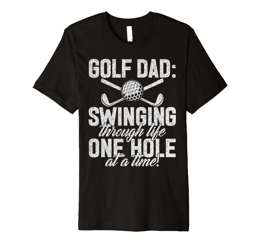 Swinging Through Life One Hole Time T-Shirt - Minimalist Print for Adults - T-Shirt, Sweatshirt, Hoodie