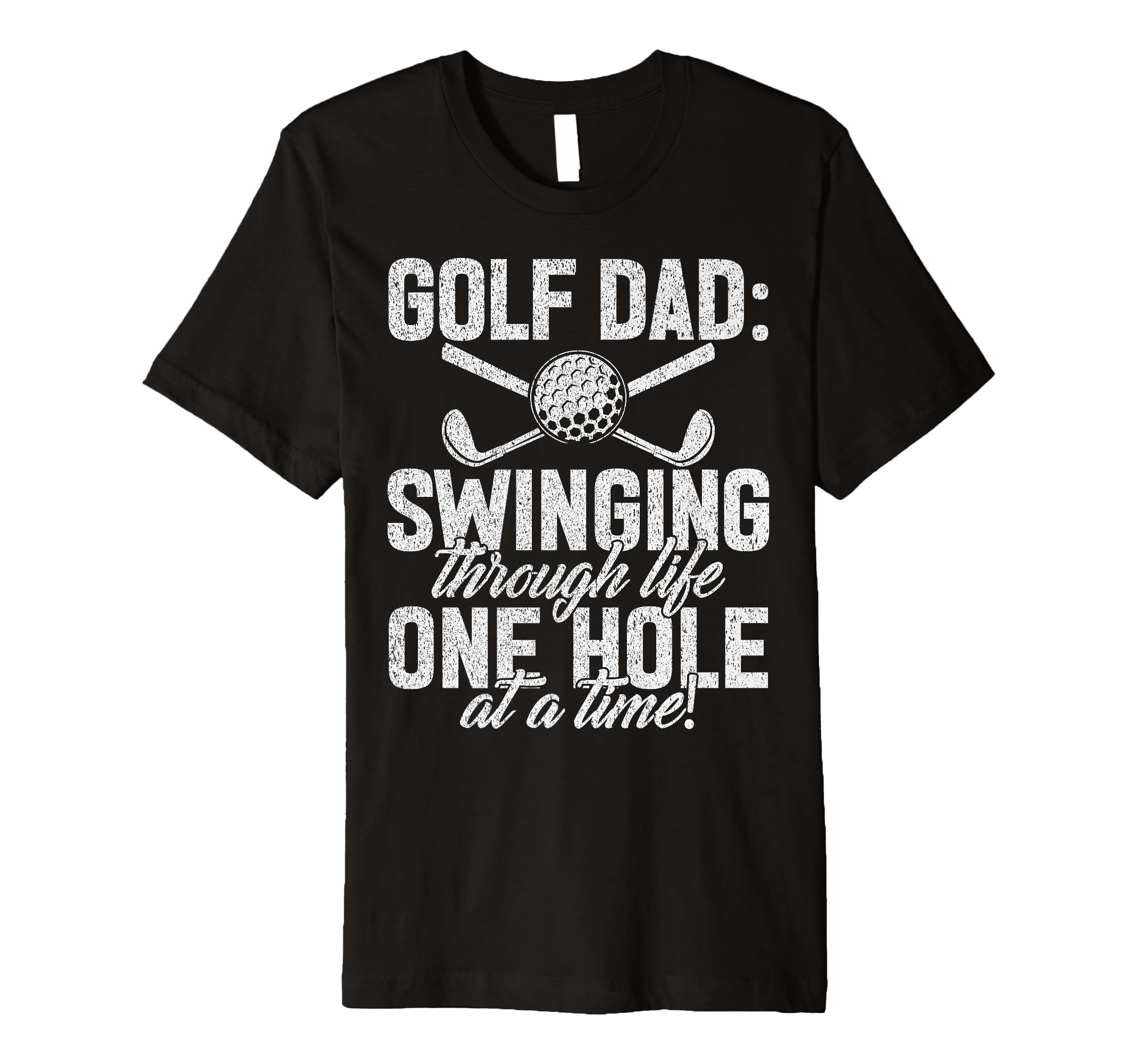 Swinging Through Life One Hole Time T-Shirt - Minimalist Print for Adults - T-Shirt, Sweatshirt, Hoodie