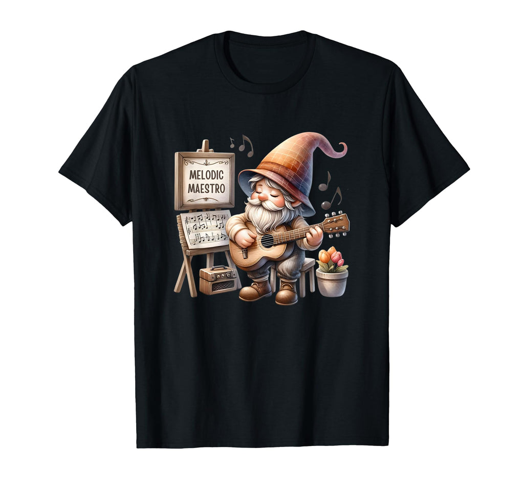 Dad Musician Gnome Daddy Acoustic T-Shirt - Trendy Graphic Men Women - T-Shirt, Sweatshirt, Hoodie