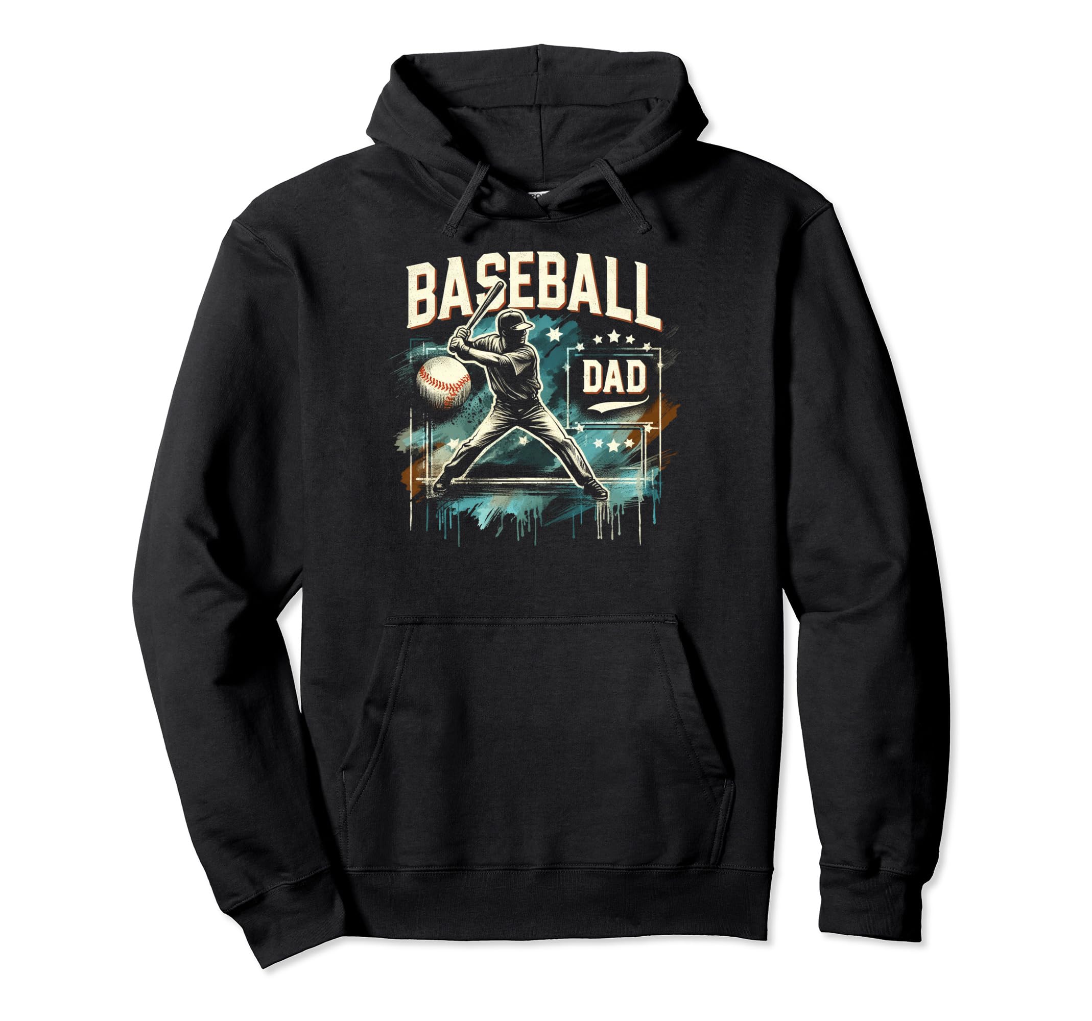Baseball Dad Fathers Day Hoodie - Novelty Apparel for Adults - T-Shirt, Sweatshirt, Hoodie