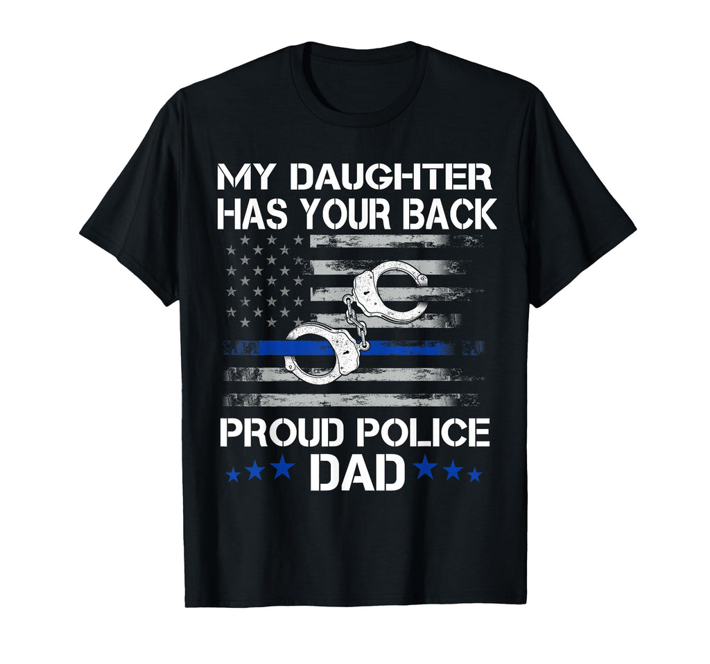 Proud Dad Police Officer Thin Blue Line T-Shirt - Streetwear Style Unisex - T-Shirt, Sweatshirt, Hoodie