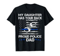 Proud Dad Police Officer Thin Blue Line T-Shirt - Streetwear Style Unisex - T-Shirt, Sweatshirt, Hoodie