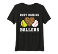 Womens Busy Raising Ballers Softball T-Shirt - Minimalist Print Men Women - T-Shirt, Sweatshirt, Hoodie