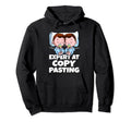 Twins Dad Mom Expert Copy Pasting Hoodie - Minimalist Print for Adults - T-Shirt, Sweatshirt, Hoodie
