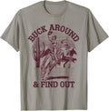 Desert Western Retro Vintage Cowboy Buck Around and - Adult & Kids T-Shirts, Sweatshirts & Hoodies apparel design preview 1