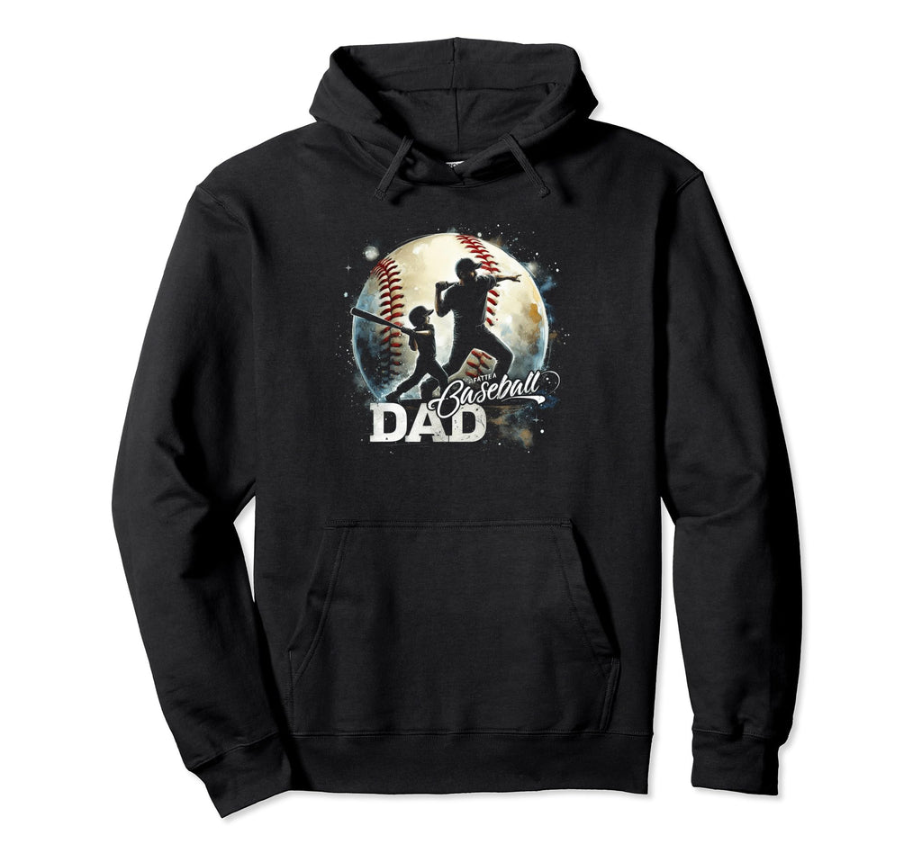 Baseball Dad Fathers Day Hoodie - Aesthetic Graphic Men Women - T-Shirt, Sweatshirt, Hoodie