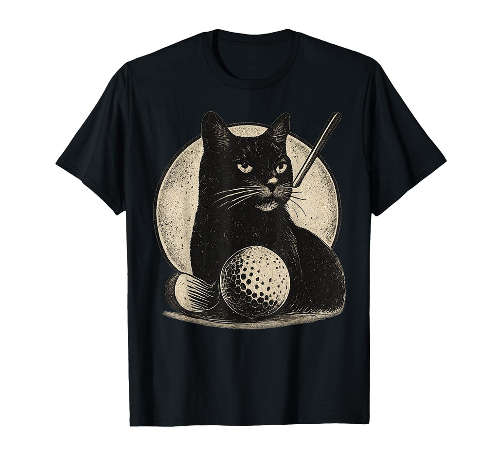 Cat Golf Funny Golfer Cat Dad T-Shirt - Fun Novelty Design Men Women - T-Shirt, Sweatshirt, Hoodie