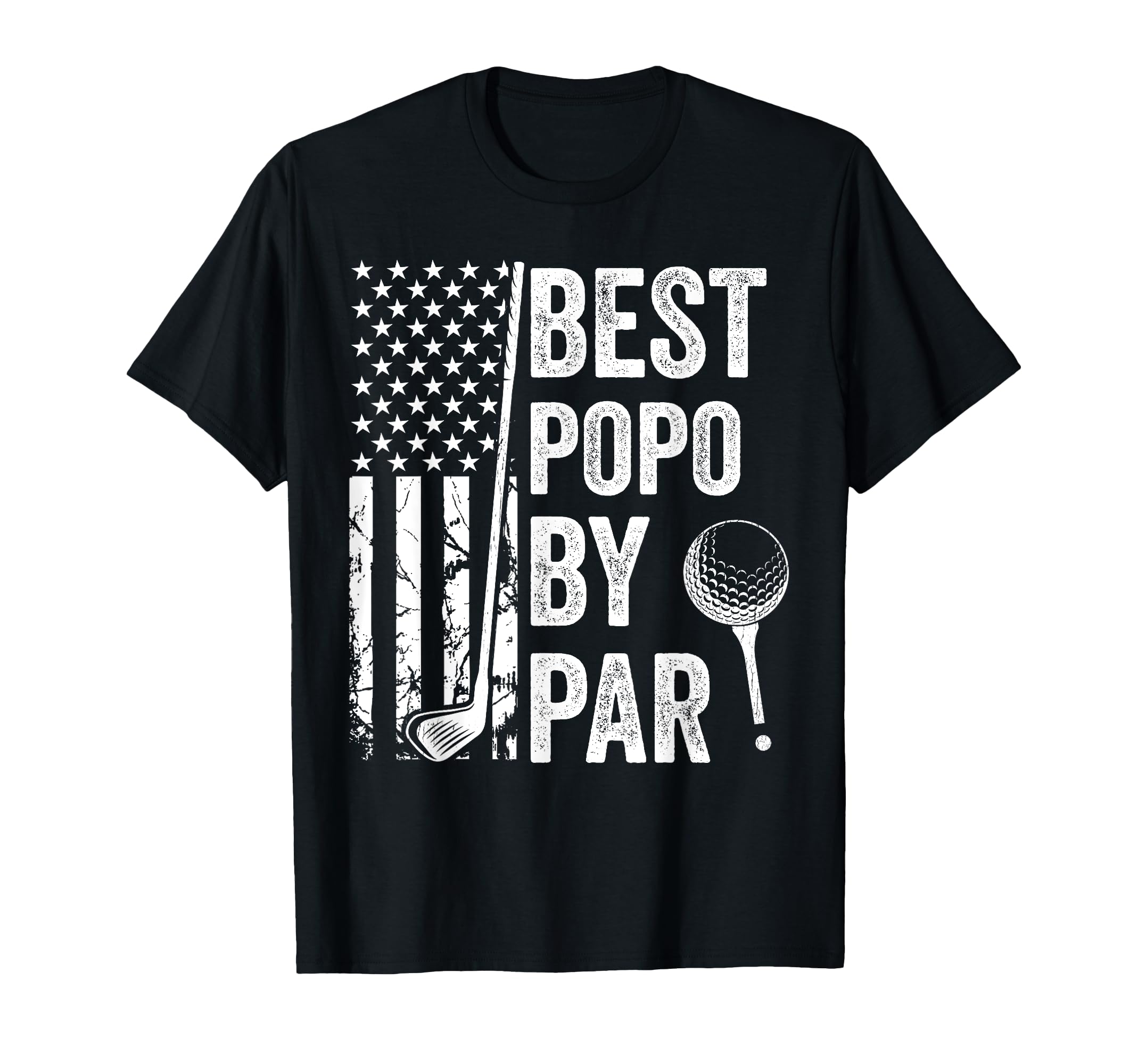 Best Popo Par Usa Flag Golf Fathers Day T-Shirt - Aesthetic Graphic Unisex - T-Shirt, Sweatshirt, Hoodie