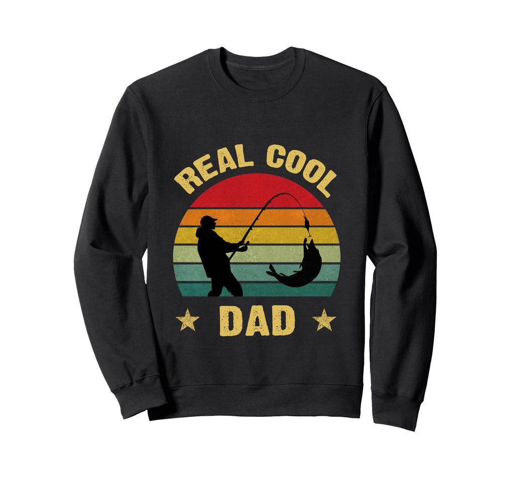Reel Dad Fishing Daddy Fathers Day Sweatshirt - Graphic Print Unisex - T-Shirt, Sweatshirt, Hoodie
